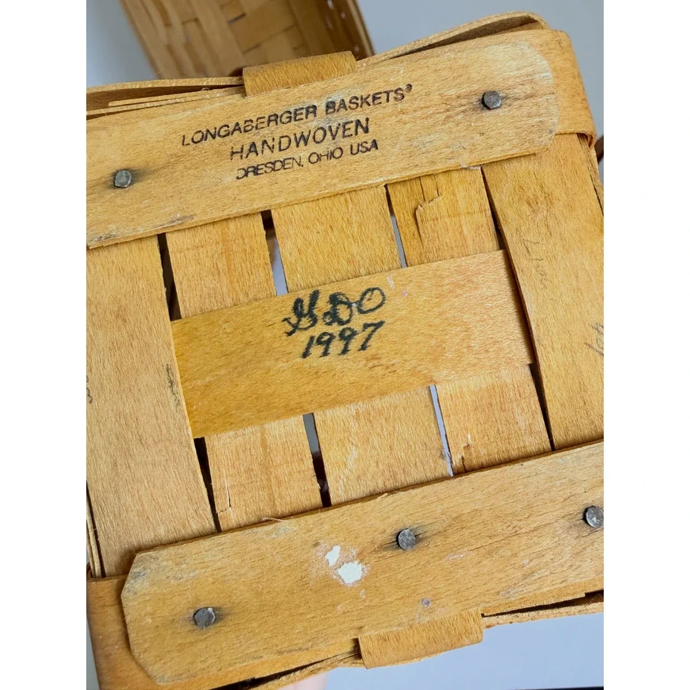 Longaberger Basket Lot Handwoven Wood Set of 5 USA Vintage 1995-2001'